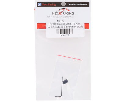 NX-175 NEXX Racing Aluminum Hard Anodized 64P Pinion (12T)