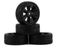 GRC124GTB Gravity RC USGT Pre-Mounted GT Rubber Tires w/GT Wheel (Black) (4) w/12mm Hex