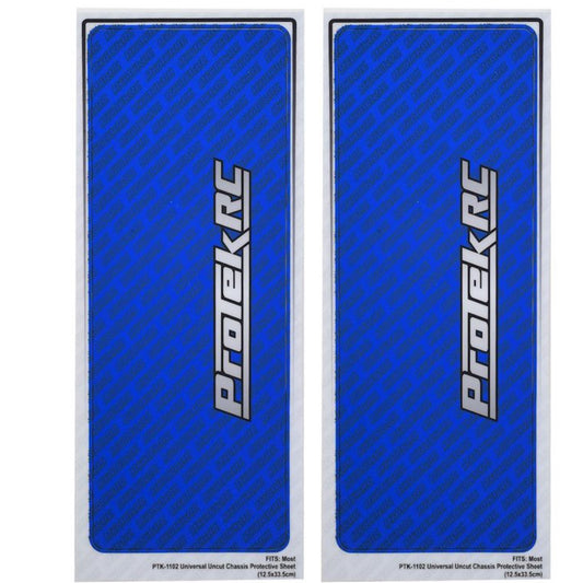 PTK-1102-BLU ProTek RC Universal Chassis Protective Sheet (Blue) (2) (12.5x33.5cm)