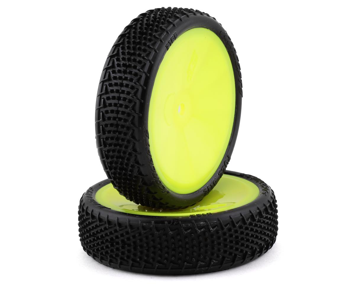 3165-201011 Fuzz Bite LP 2.2 Mounted 2WD Front Buggy Tire (Yellow) (2) (Pink) (Carpet) w/12mm Hex 3165-201011