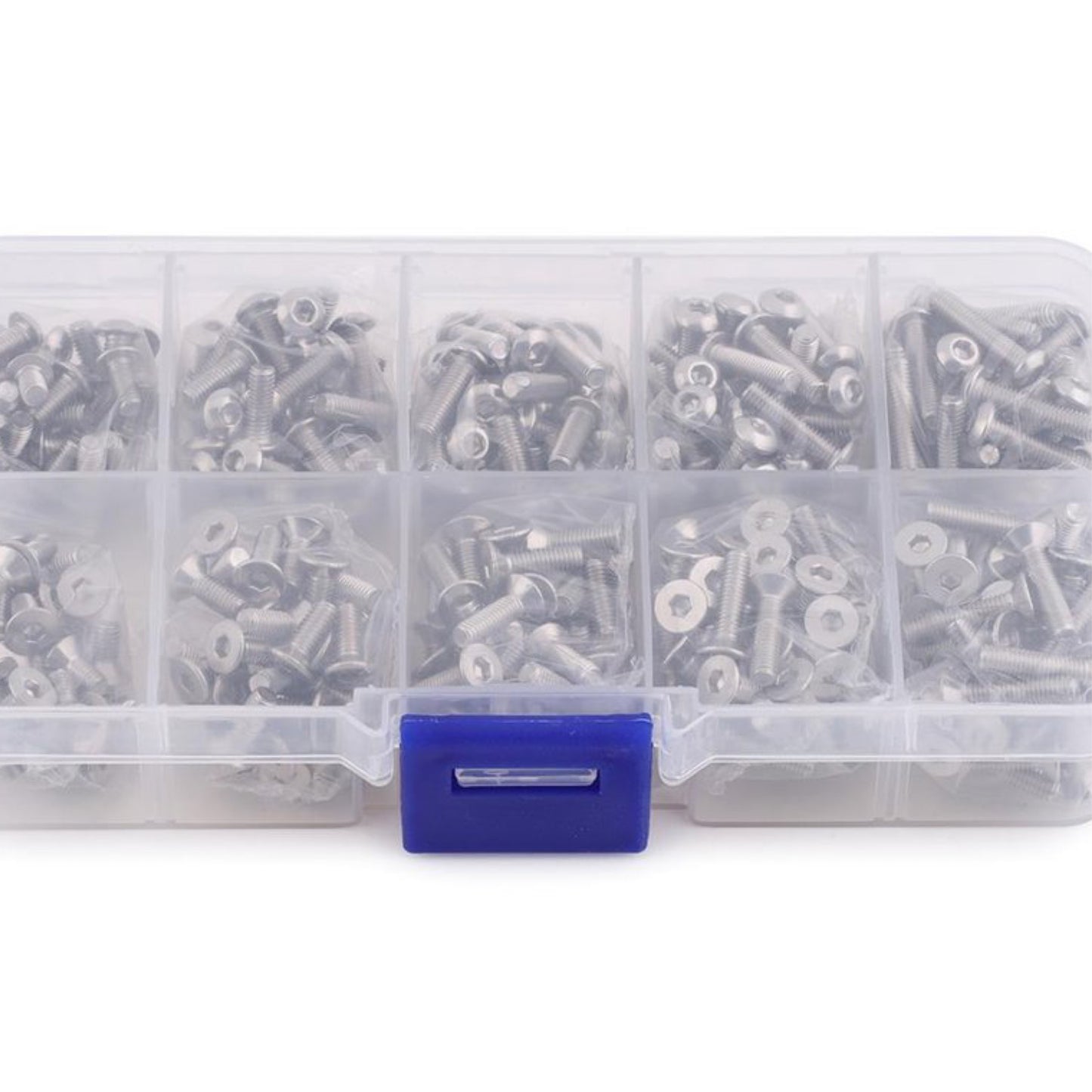 YEA-SSS-400 Yeah Racing 3mm Stainless Steel Screw Set w/Case (400) (Flat Head/Button Head)