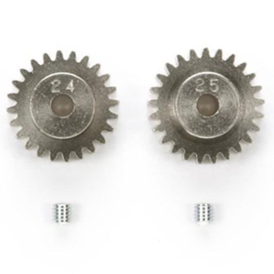 Tamiya 0.6Mod AV Pinion Gear Set (24T & 25T) TAM50477