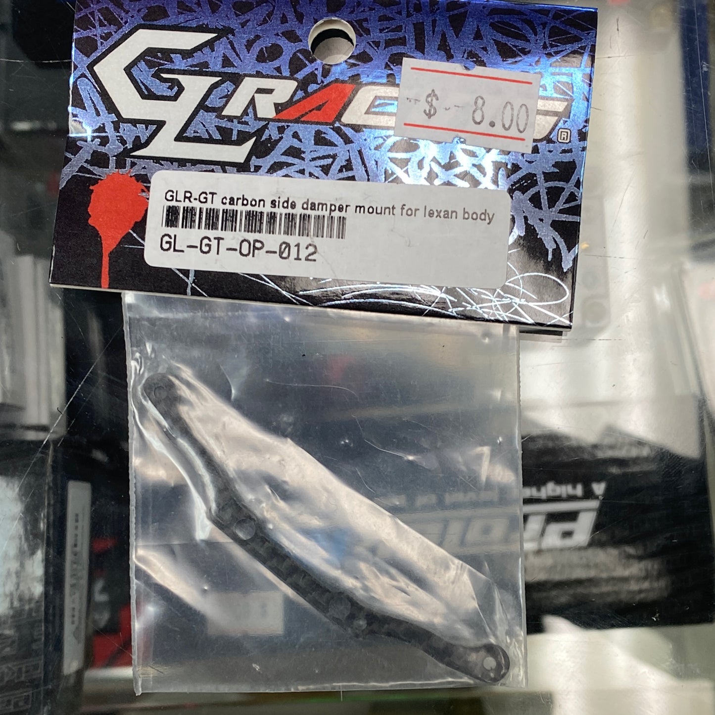 GL-GT-OP-012 GLR-GT Carbon Side Damper Mount for Lexan Body