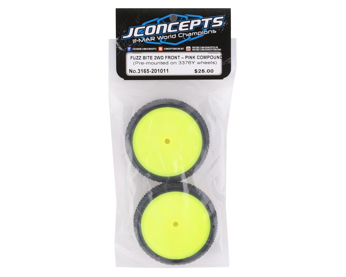 3165-201011 Fuzz Bite LP 2.2 Mounted 2WD Front Buggy Tire (Yellow) (2) (Pink) (Carpet) w/12mm Hex 3165-201011