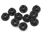 Yeah Racing 4mm Aluminum Serrated Lock Nut (10) (Black) LN-M4S-BK