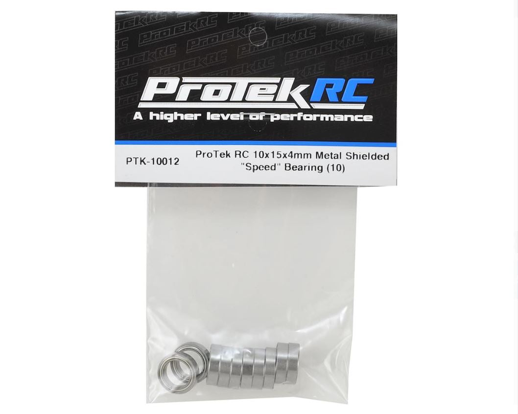 PTK-10012 10x15x4mm Metal Shielded "Speed" Bearing (10)