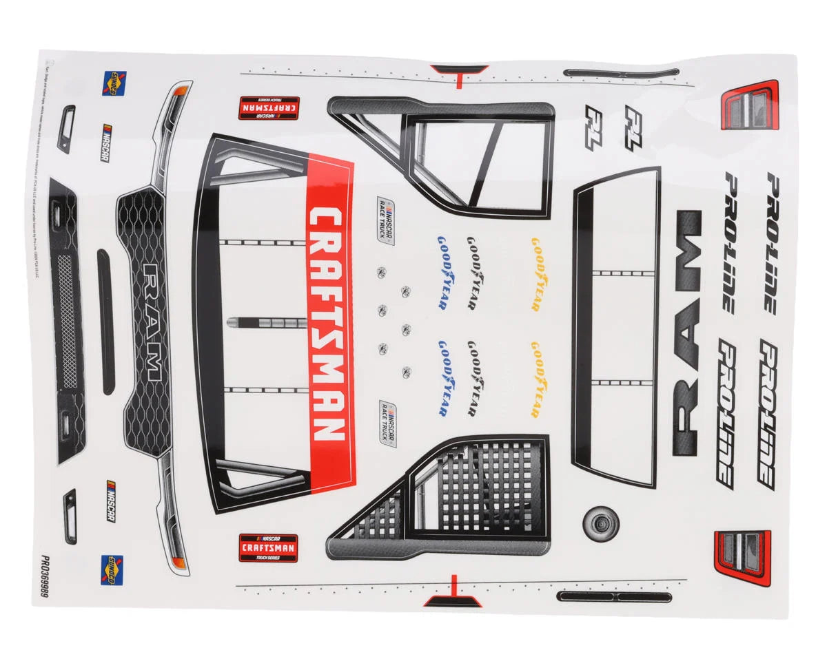Pre-Cut 2026 Ram 1500 Truck Clear Body for Losi NASCAR - PRO369917
