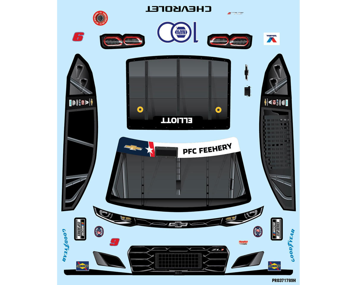 Proline Camaro Elliott #9 NAPA Charlotte 2025 Body for Losi NASCAR - PRO371723