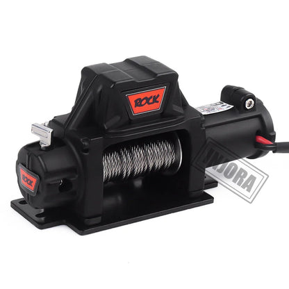 INJORA Metal Steel Wire Automatic Simulated Winch for 1/10 RC Crawler- CRAW18282_BK