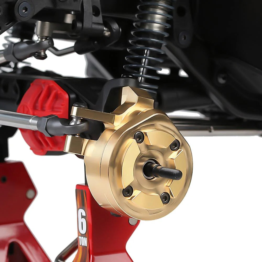 Sale INJORA 2PCS 148g Brass Portal Steering Knuckle Housing for SCX10 III Capra 1.9 - CRAW18329