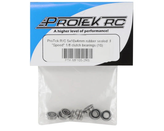 PTK10104 ProTek RC 5x10x4mm Rubber Sealed Flanged "Speed" Bearing (10) PTK10104