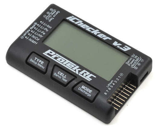 PTK-211 ProTek RC "iChecker 3.0" LCD LiPo Battery Cell Checker (2-8S) w/Balance Discharging