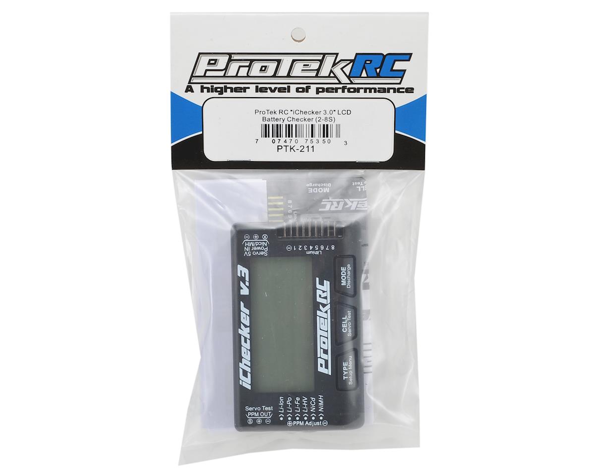 PTK-211 ProTek RC "iChecker 3.0" LCD LiPo Battery Cell Checker (2-8S) w/Balance Discharging
