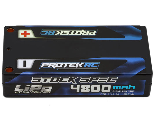 ProTek RC 2S 150C Low IR Si-G "Stock Spec" LCG Shorty LiPo Battery (7.4V/4800mAh) - PTK-5147-26