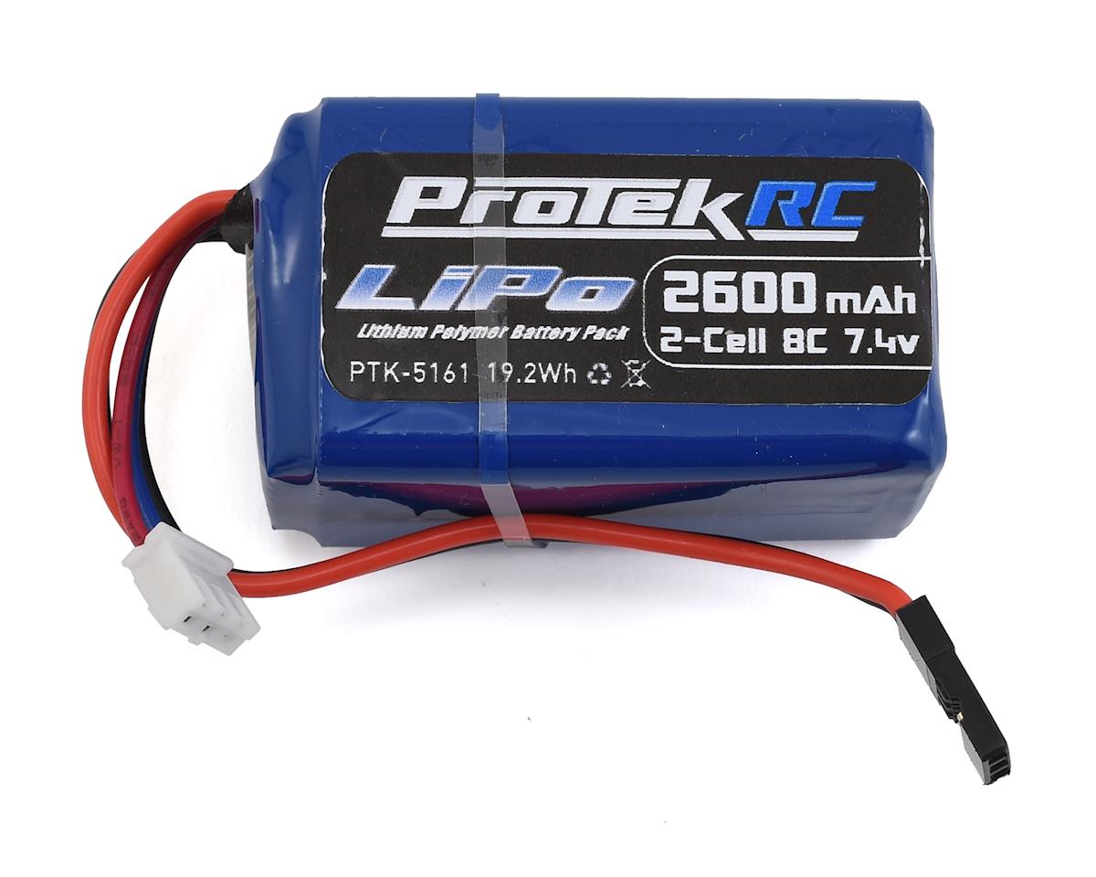 PTK-5161 - ProTek RC LiPo Hump/Short Receiver Battery Pack (Kyosho/Tekno) (7.4V/2600mAh) (w/Balancer Plug)