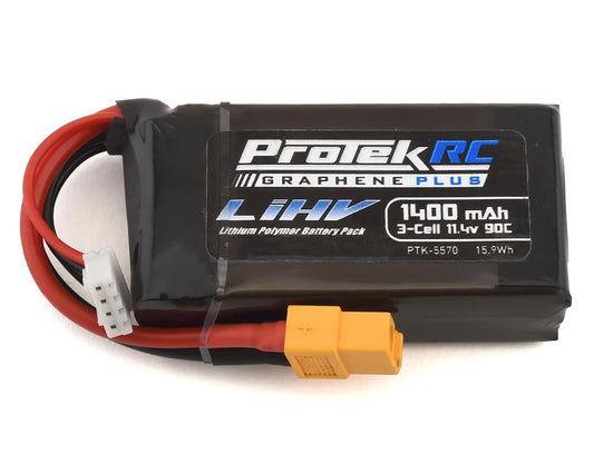 ProTek RC 3S 90C Si-Graphene + HV LiPo Battery w/XT60 Connector (11.4V/1400mAh) - PTK-5570