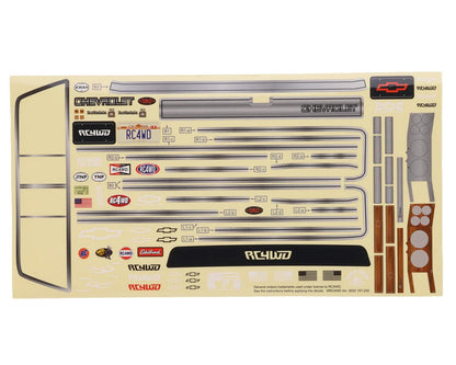 RC4WD Chevrolet® K10 Scottsdale 1/10 Pre-Painted Hard Body Set (Red) - RC4ZB0276