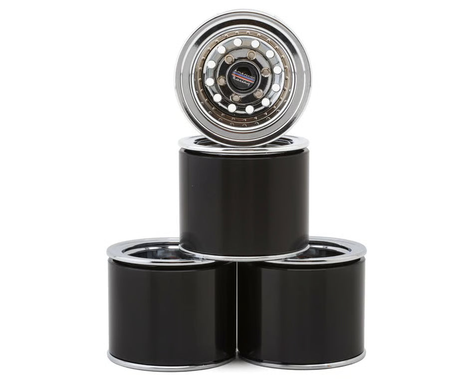 RC4WD 1.3" American Racing Outlaw II Deep Dish Micro Crawler Beadlock Wheels (Chrome) (4) (35g ea) - Z-W0046