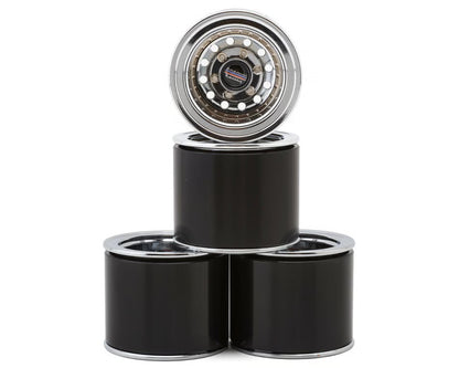 RC4WD 1.3" American Racing Outlaw II Deep Dish Micro Crawler Beadlock Wheels (Chrome) (4) (35g ea) - Z-W0046