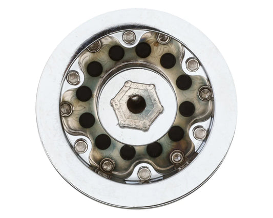 RC4WD 1.3" American Racing Outlaw II Deep Dish Micro Crawler Beadlock Wheels (Chrome) (4) (35g ea) - Z-W0046