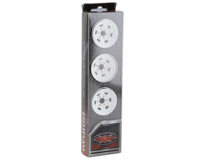 RC4WD Stamped Steel 1.7" Beadlock SR5 Wheels (White/Black) - Z-W0066