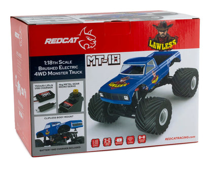 Redcat MT-18 1/18 4WD RTR Micro Monster Truck (Lawless) w/2.4GHz Radio, Battery & Charger RER33539