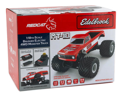 Redcat MT-18 1/18 4WD RTR Micro Monster Truck (Edelbrock Racing) w/2.4GHz Radio, Battery & Charger RER33540