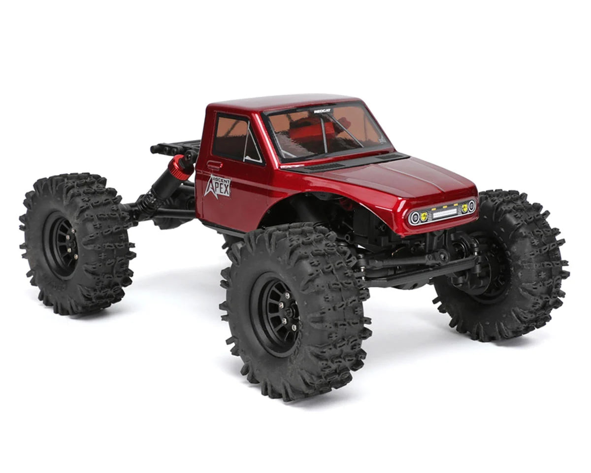 Redcat Ascent-18 Apex 1/18 4WD RTR Brushless Rock Crawler (Red) w/2.4GHz Radio, Battery & Charge - RER42219