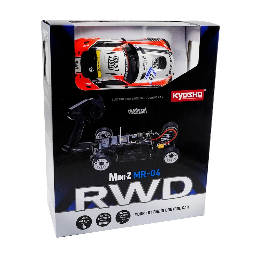 Kyosho MR-04 RWD Mini-Z Readyset w/2018 Nurbuergring Mercedes-AMG GT3 Body (Red/Grey) w/KT-531P 2.4GHz Radio - 32367FRS