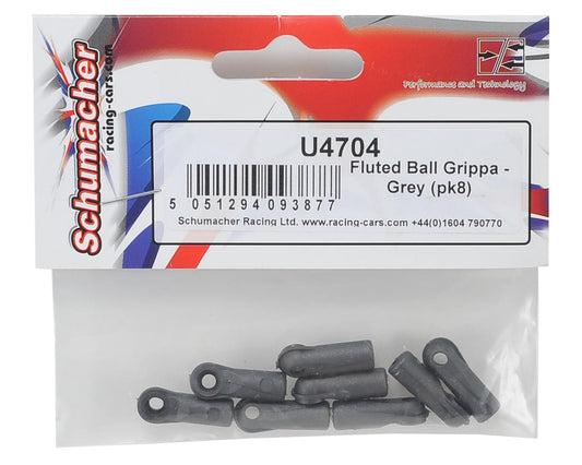 U4704 - Fluted Ball Grippa - Grey (pk8)