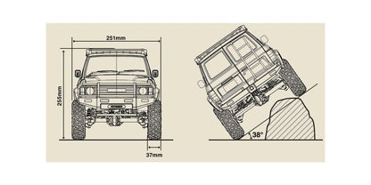 Kyosho KC10 Toyota Land Cruiser 60 1/10 4WD ReadySet Brushed Rock Crawler w/ Radio - 34801T1