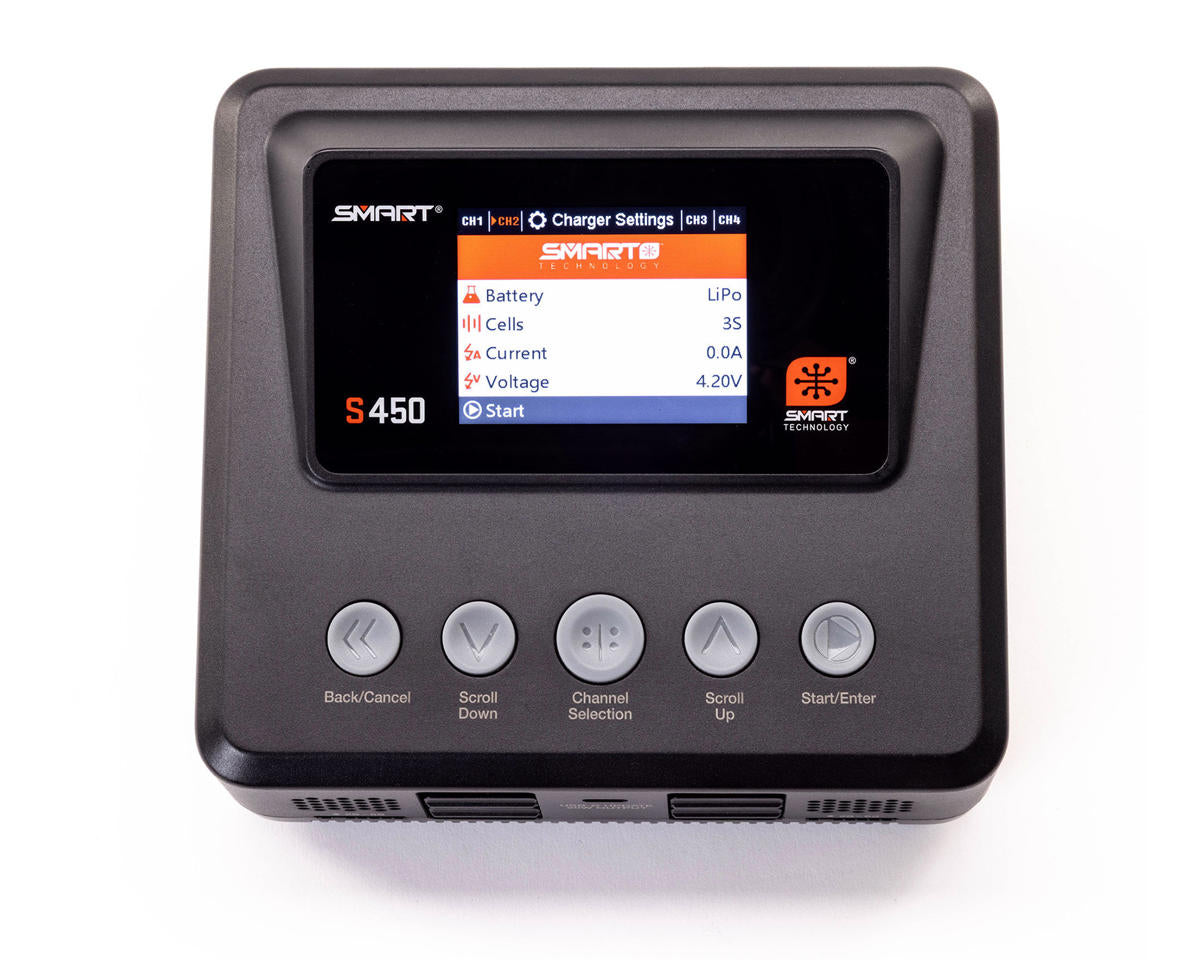 Smart Charger S450 G2 Quad Smart LiPo Battery Charger (6S/10A/DC-400W/AC-200W) AC 2x20W - SPMXC3040