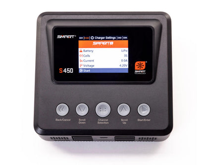 Smart Charger S450 G2 Quad Smart LiPo Battery Charger (6S/10A/DC-400W/AC-200W) AC 2x20W - SPMXC3040