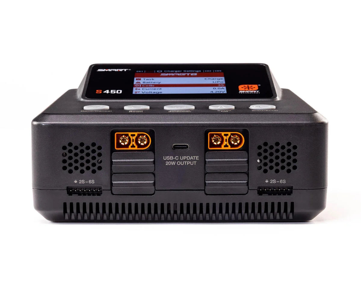 Smart Charger S450 G2 Quad Smart LiPo Battery Charger (6S/10A/DC-400W/AC-200W) AC 2x20W - SPMXC3040