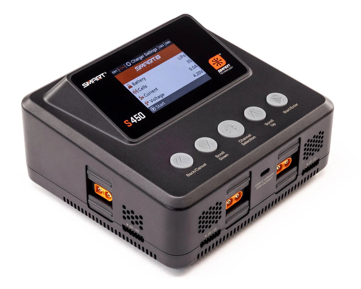 Smart Charger S450 G2 Quad Smart LiPo Battery Charger (6S/10A/DC-400W/AC-200W) AC 2x20W - SPMXC3040