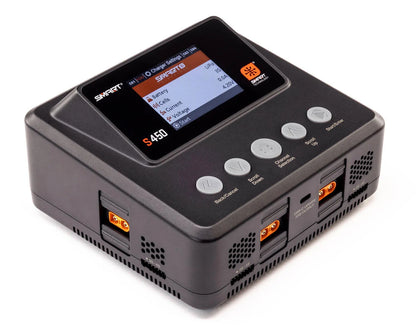Smart Charger S450 G2 Quad Smart LiPo Battery Charger (6S/10A/DC-400W/AC-200W) AC 2x20W - SPMXC3040