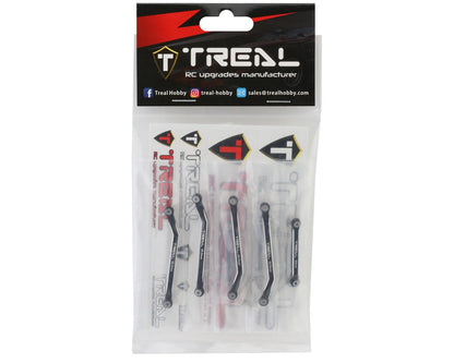 X003SWVJ4T Treal Hobby Axial AX24 Aluminum High Clearance Suspension Links Set (Black)