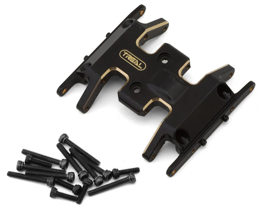X003C2HNPJ Treal Hobby Axial SCX24 Brass Skid Plate (Black) (13.9g)