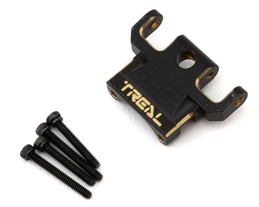 X003C2DN8F Treal Hobby Axial SCX24 Brass Rear Upper Link Mount (Black)