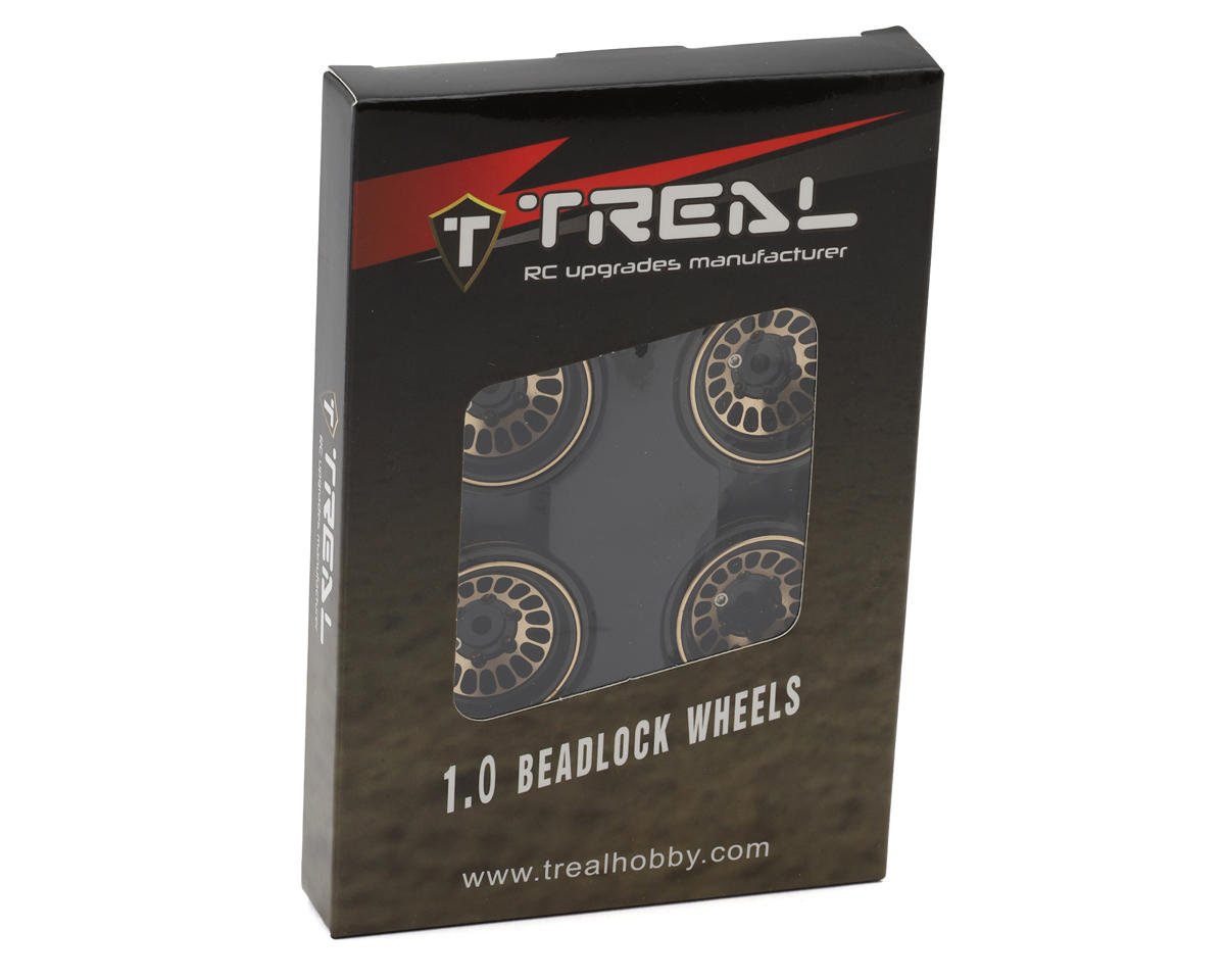 X004IO8O85 Treal 1.0 Brass Beadlock Crawler Wheel Rims (4P) Hubs Removable (Type D)