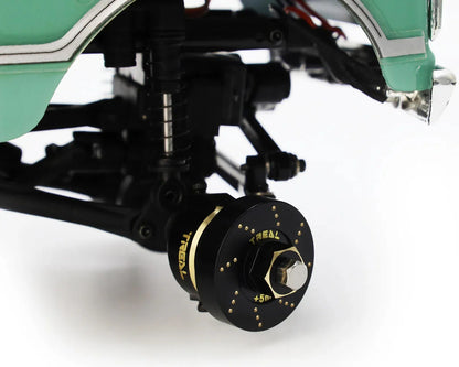 X002RZTQ0R Treal Hobby Axial SCX24 Brass Extended Wheel Hex Hub (+5mm) (4) (12g)