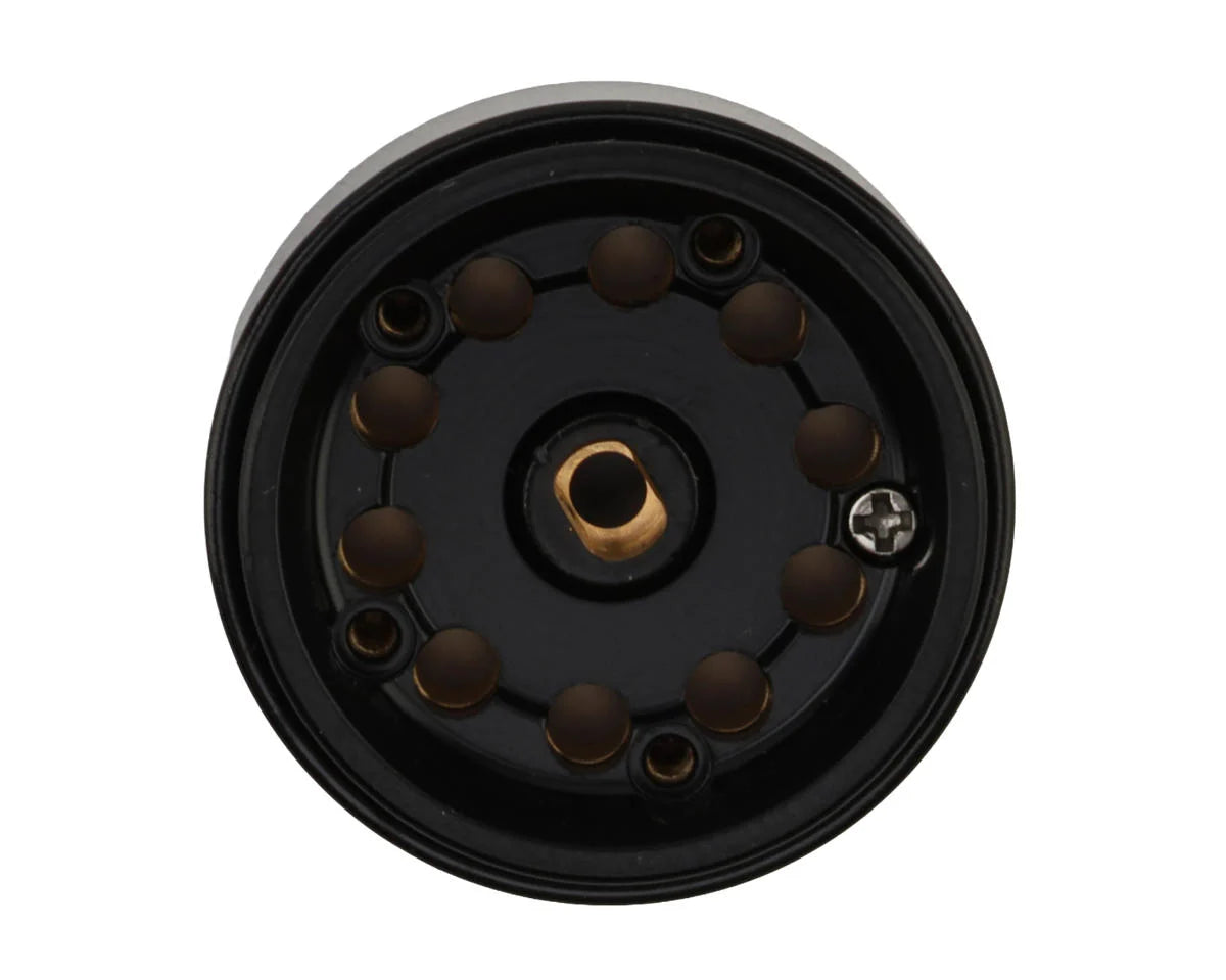 Treal Hobby 0.7" 10-Hole Brass Micro Rock Crawler Beadlock Wheels (Black/Gold) (4) (16.22g ea) - TLHTSCX30-131