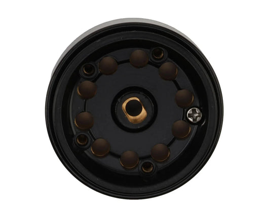 Treal Hobby 0.7" 10-Hole Brass Micro Rock Crawler Beadlock Wheels (Black/Gold) (4) (16.22g ea) - TLHTSCX30-131