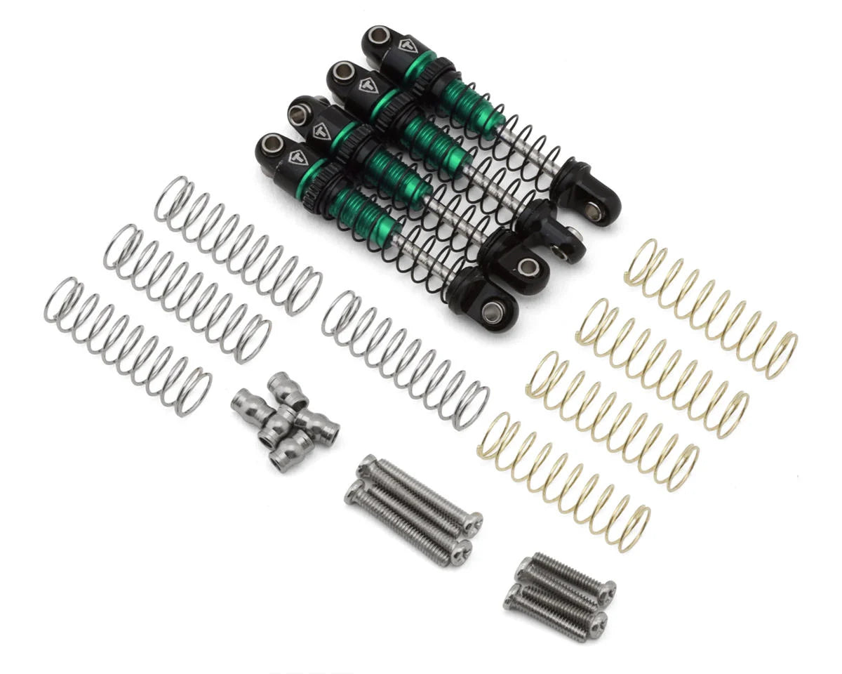 Treal Hobby Axial SCX30 26mm Aluminum Oil-Filled Threaded Shocks (Green) (4) - X005016DEH