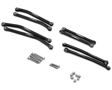 Treal Hobby Axial SCX30 Aluminum High Clearance Suspension Links Set (Black) - X005014J25