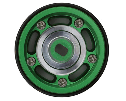 Treal Hobby 0.7" 5-Slot Aluminum Micro Rock Crawler Beadlock Wheels (Green) (4) (8g ea) - X00505GZNH