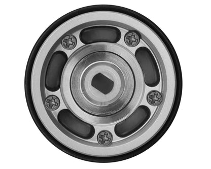 Treal Hobby 0.7" 5-Slot Aluminum Micro Rock Crawler Beadlock Wheels (Silver) (4) (8g ea) - X0050585P3