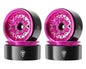 Treal Hobby Type V 1.9" V-Spoke Beadlock Wheels (Pink) (4) - X004DV9AG3