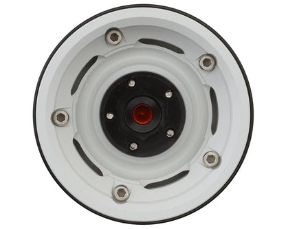 Treal Hobby 1.9" Aluminum Retro-Style Vintage Wagon Crawler Beadlock Wheels (132.5g) (White) (4) - TLHTWHEEL-192