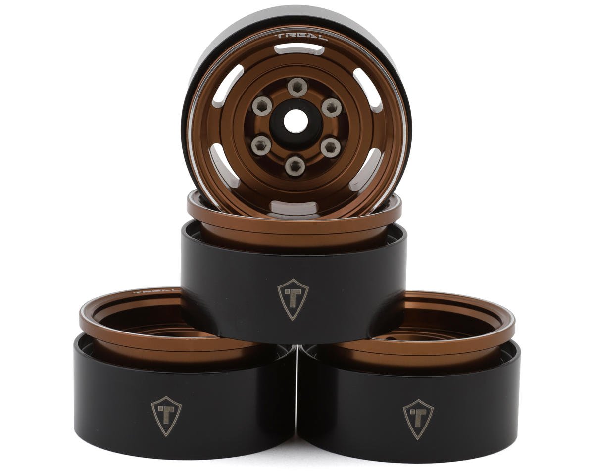 1.55" Type A Vintage Wagon Aluminum Crawler Beadlock Wheels (Bronze) (4) (103.7g ea) - X003FLA3YF